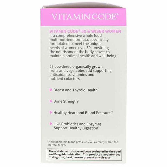 Vitamin Code 50 & Wiser Women Multivitamin, GOL